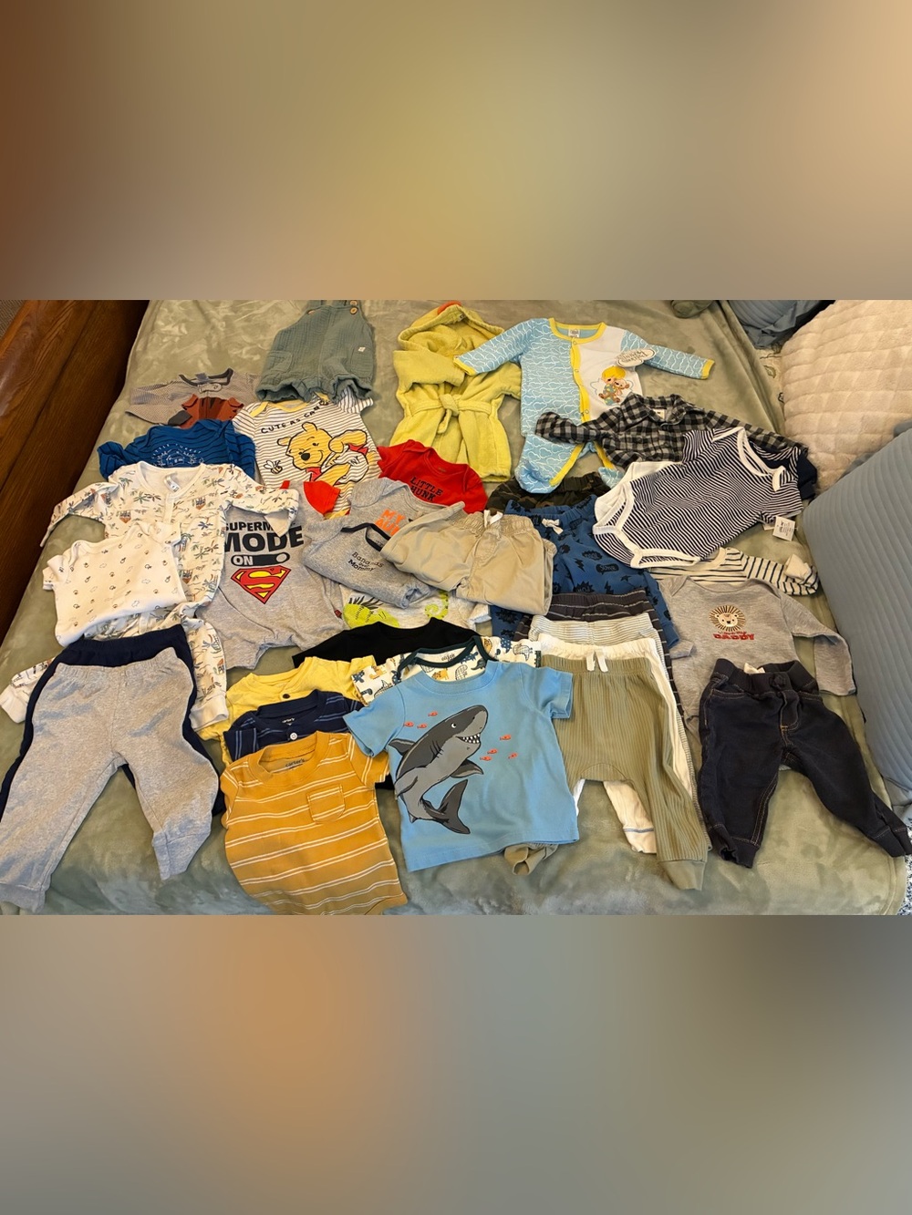 Mixed Baby Boy Clothing Bundle Sizes 6-12 Months 35 Pieces…
